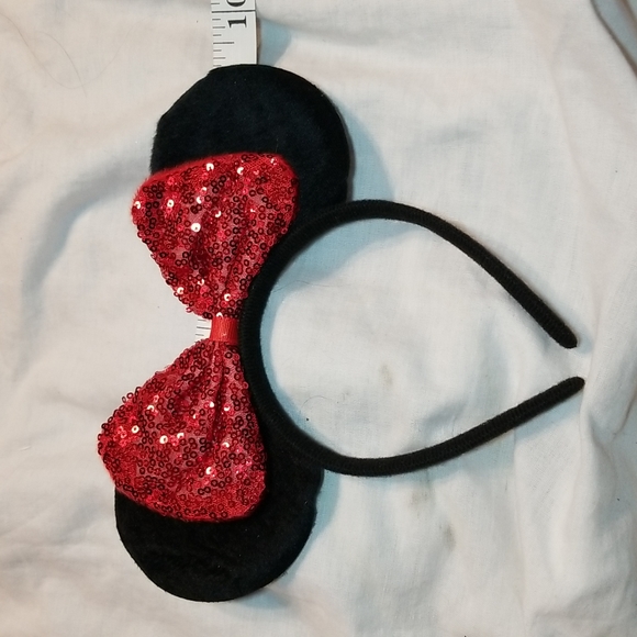 MOUSE EAR BLING LOT OF 7 HIGH QUALITY MOUSE EAR THEMED HAIR CLIPS BOWS SEQUINS - Picture 11 of 12